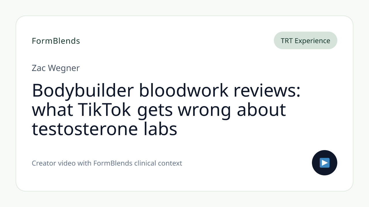 Bodybuilder bloodwork reviews: what TikTok gets wrong about testosterone labs