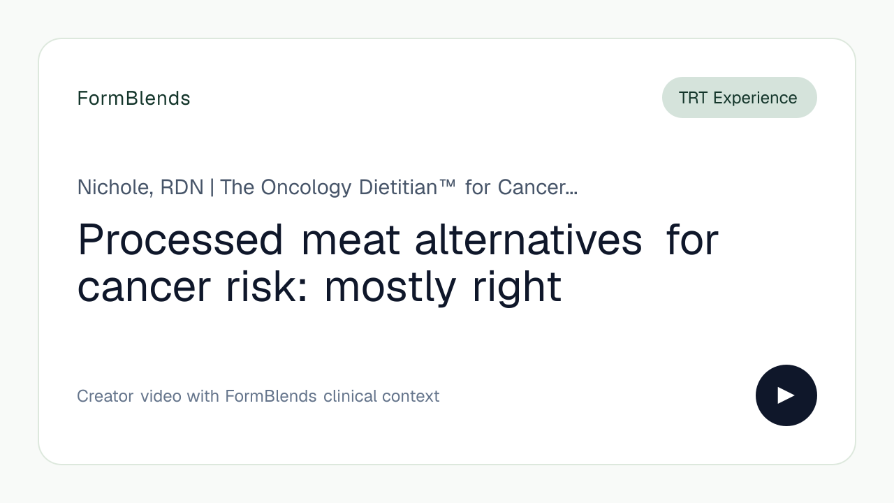 Processed meat alternatives for cancer risk: mostly right