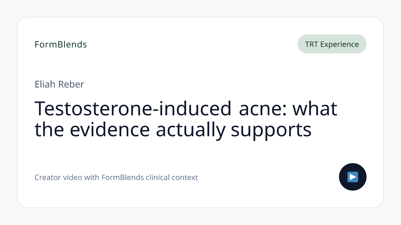 Testosterone-induced acne: what the evidence actually supports