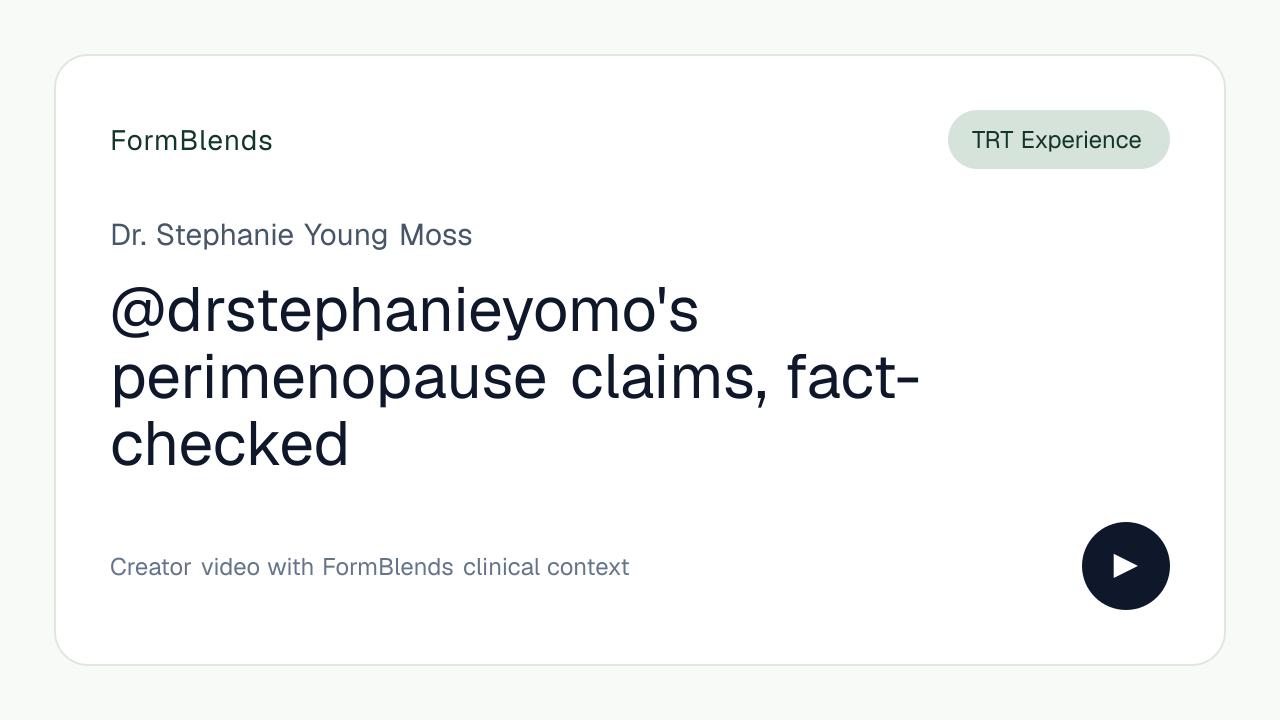 @drstephanieyomo's perimenopause claims, fact-checked