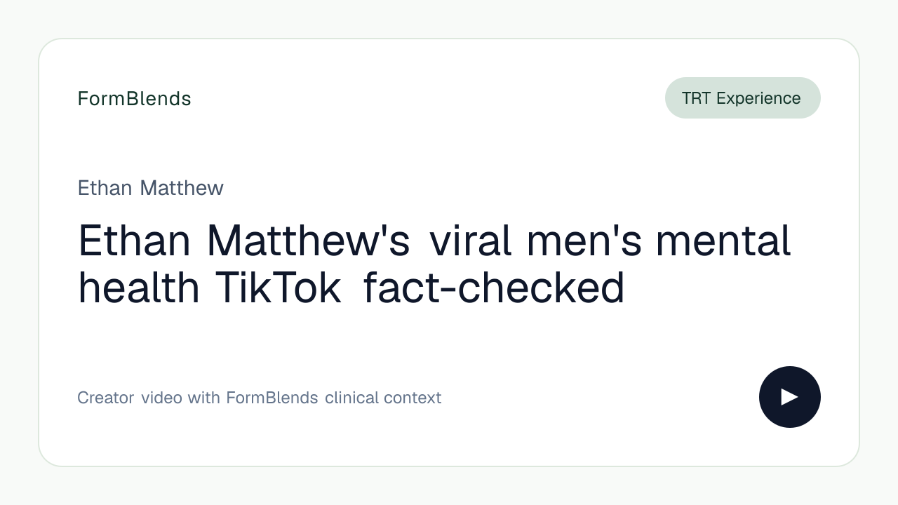 Ethan Matthew's viral men's mental health TikTok fact-checked