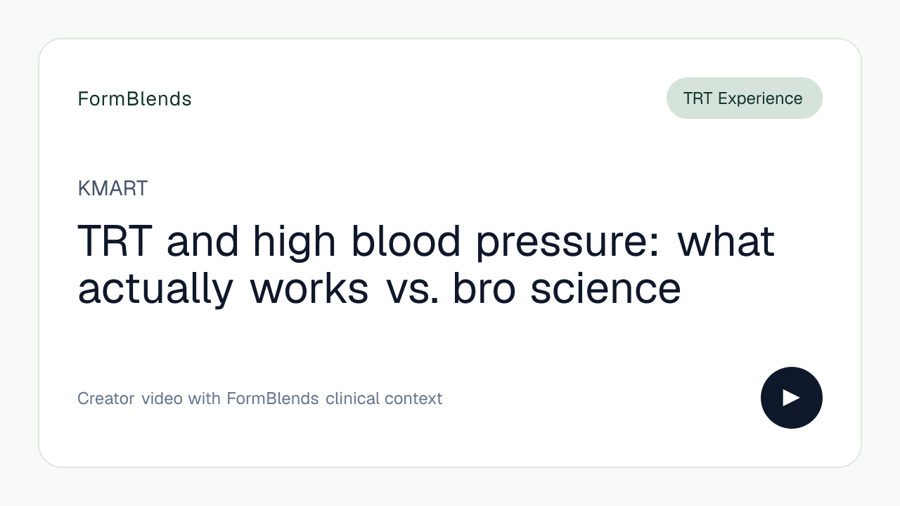 TRT and high blood pressure: what actually works vs. bro science