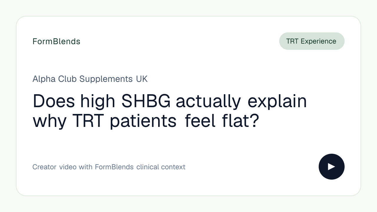 Does high SHBG actually explain why TRT patients feel flat?