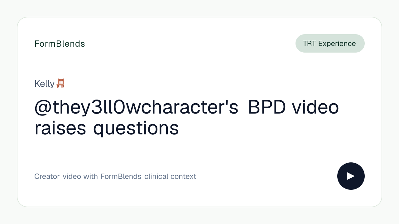 @they3ll0wcharacter's BPD video raises questions