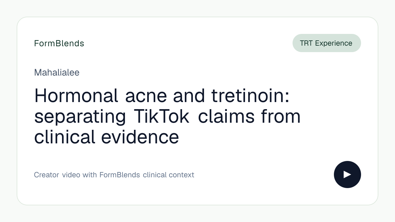 Hormonal acne and tretinoin: separating TikTok claims from clinical evidence
