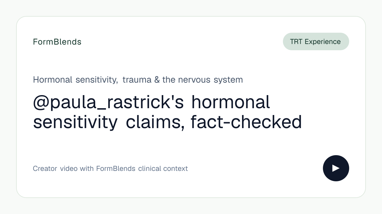 @paula_rastrick's hormonal sensitivity claims, fact-checked