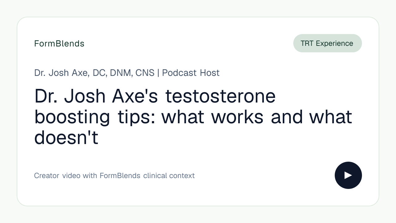 Dr. Josh Axe's testosterone boosting tips: what works and what doesn't