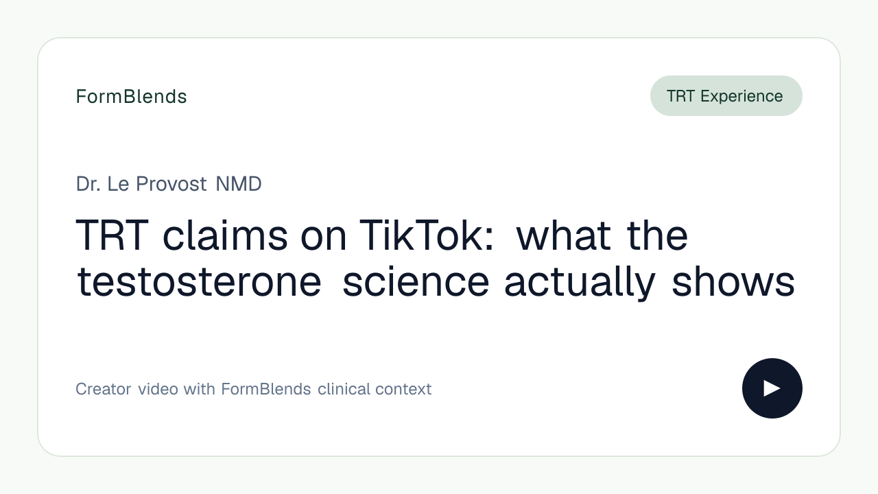 TRT claims on TikTok: what the testosterone science actually shows