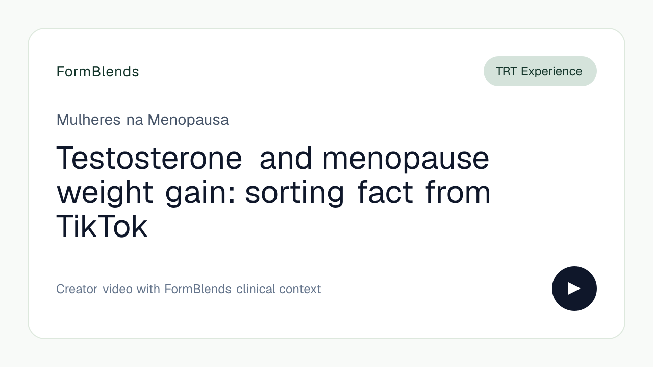 Testosterone and menopause weight gain: sorting fact from TikTok