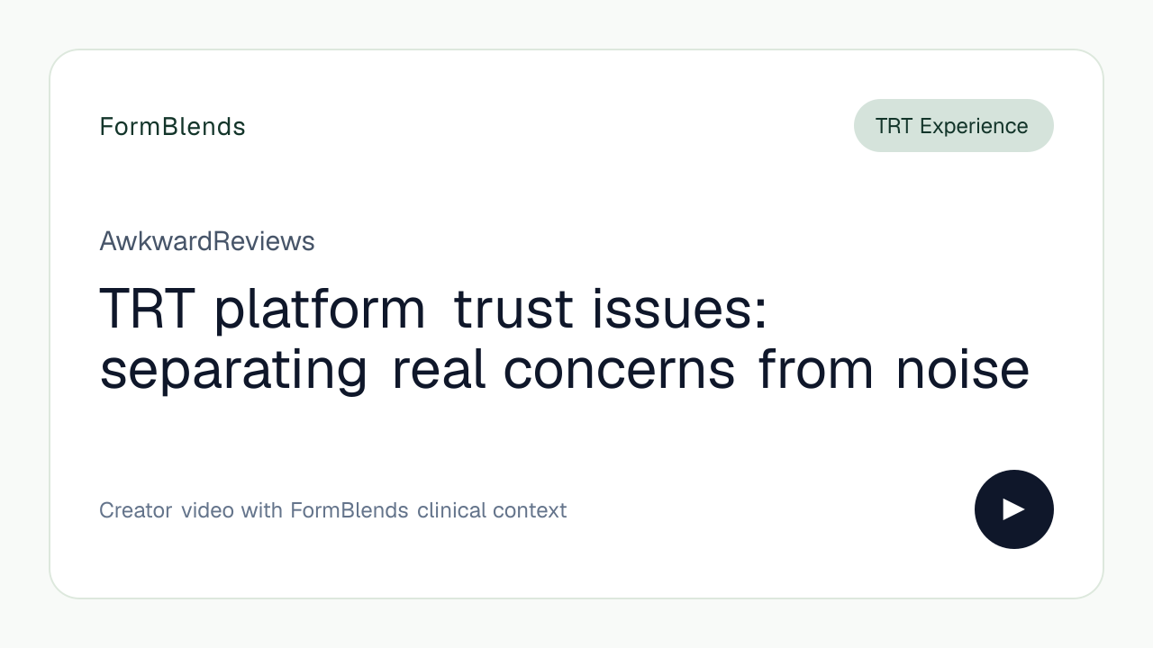 TRT platform trust issues: separating real concerns from noise