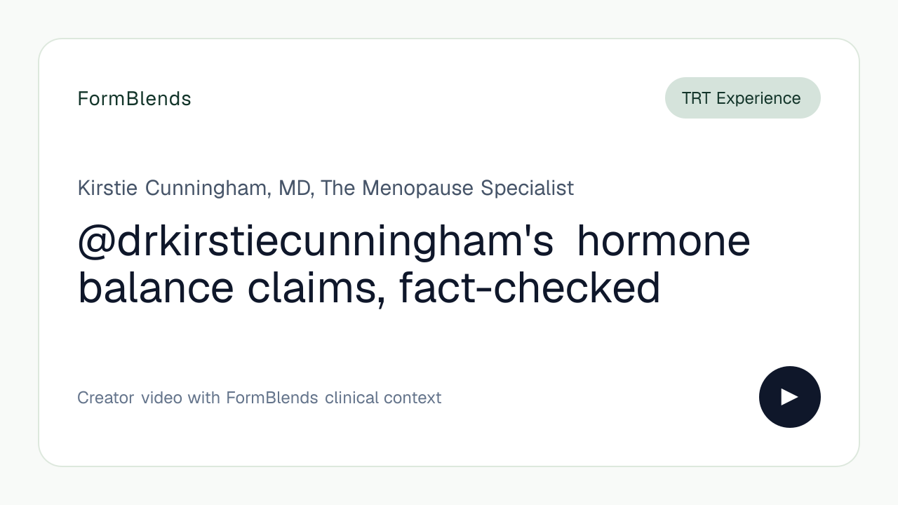 @drkirstiecunningham's hormone balance claims, fact-checked