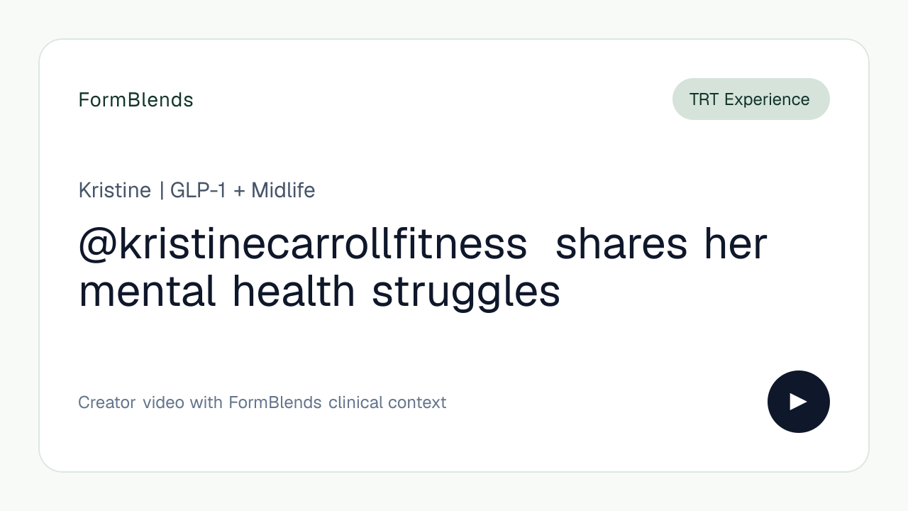@kristinecarrollfitness shares her mental health struggles