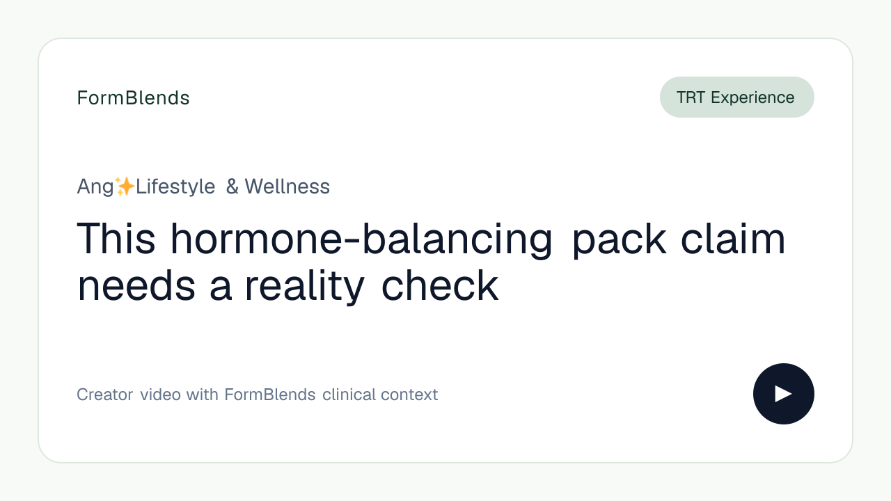 This hormone-balancing pack claim needs a reality check