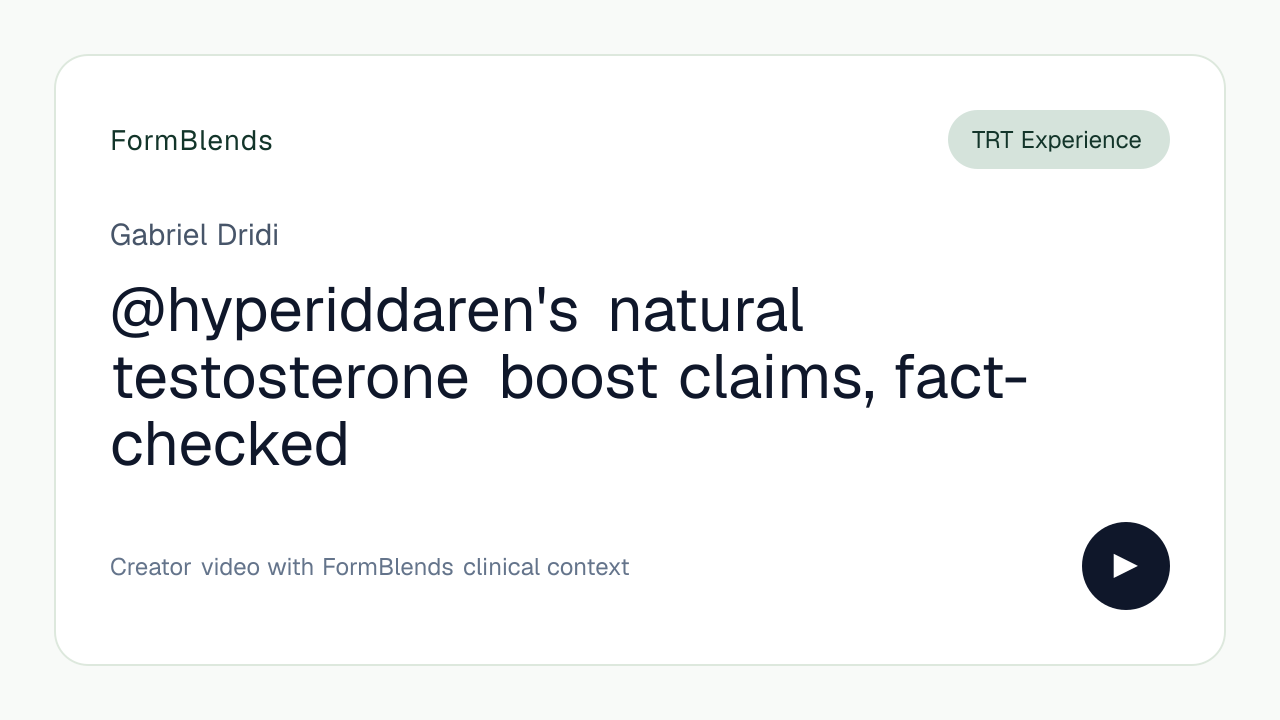 @hyperiddaren's natural testosterone boost claims, fact-checked
