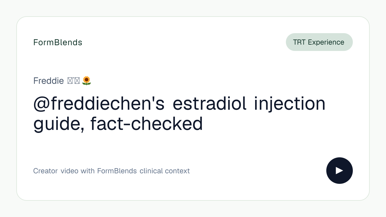 @freddiechen's estradiol injection guide, fact-checked