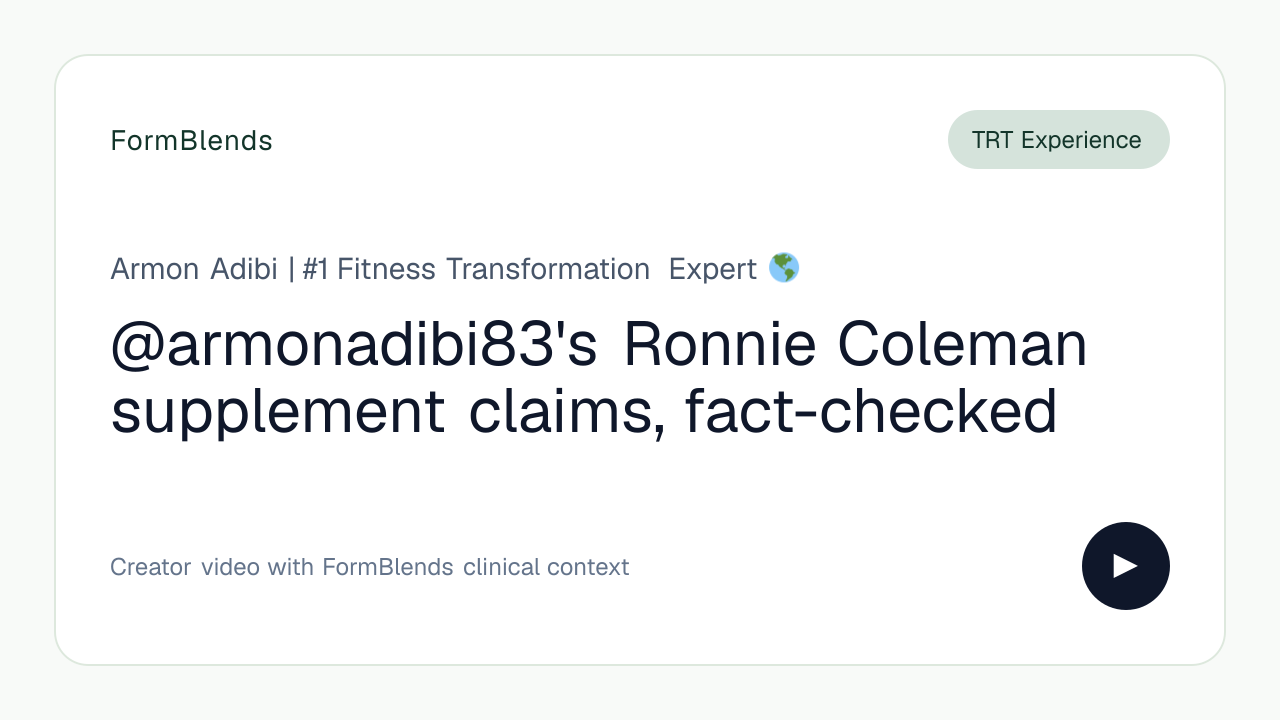 @armonadibi83's Ronnie Coleman supplement claims, fact-checked