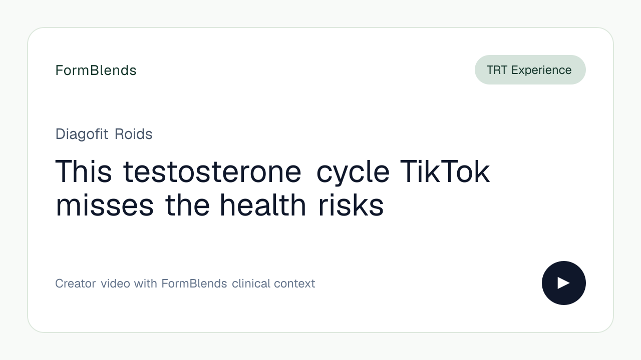 This testosterone cycle TikTok misses the health risks