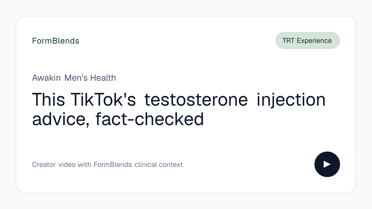 This TikTok's testosterone injection advice, fact-checked