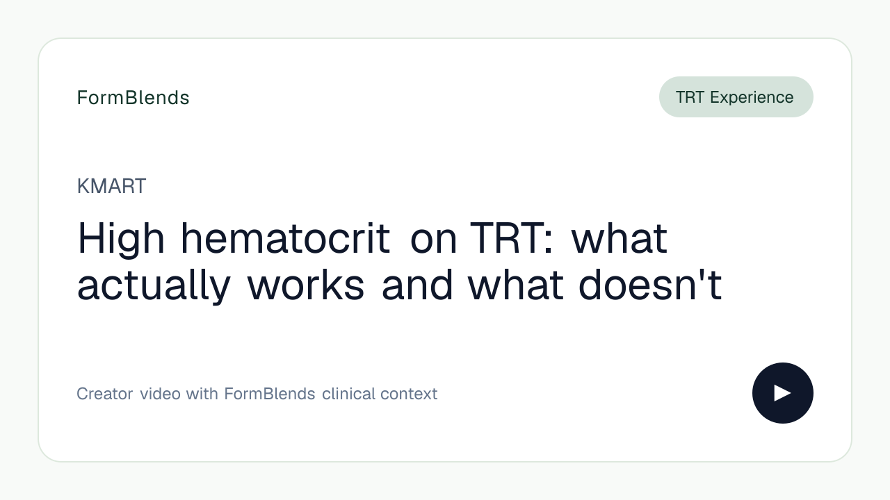High hematocrit on TRT: what actually works and what doesn't
