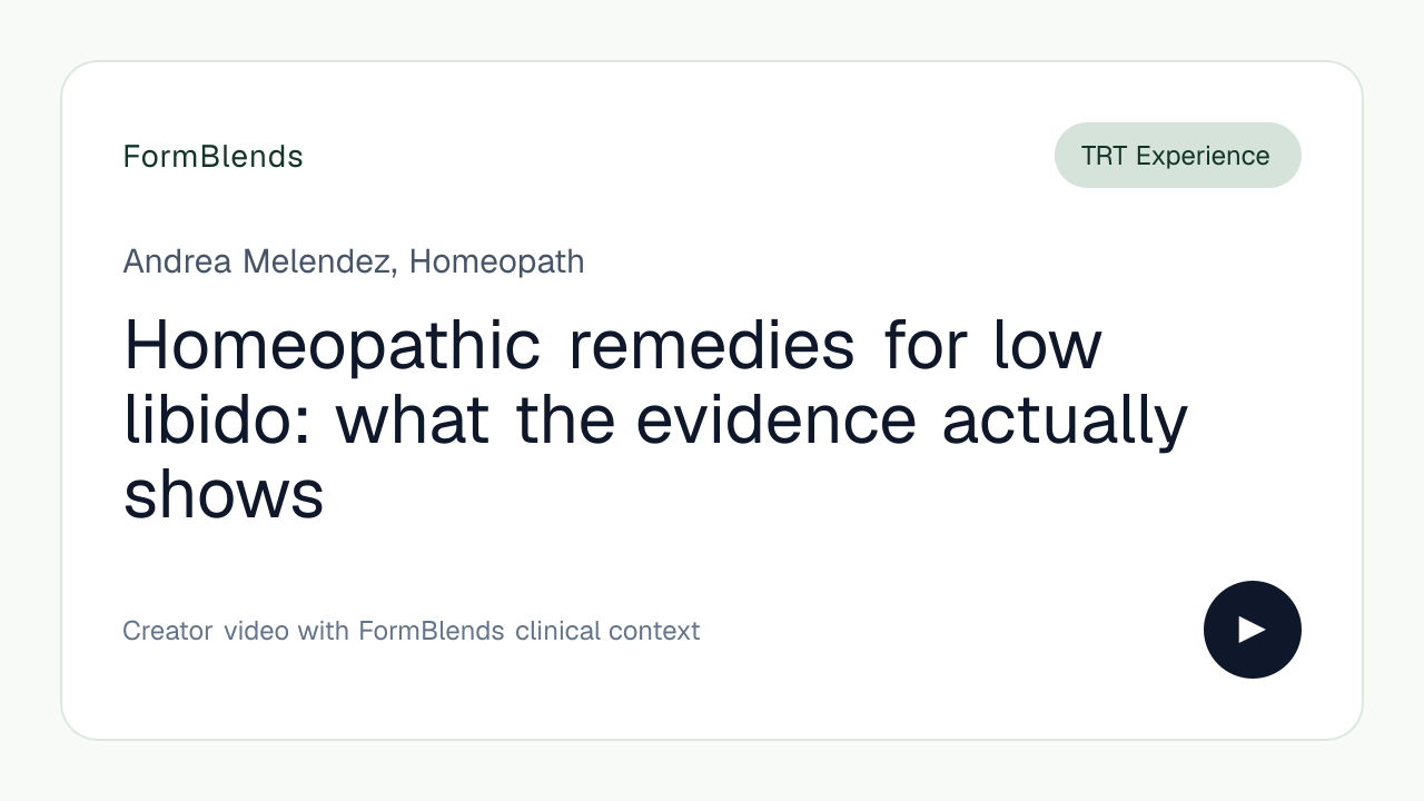 Homeopathic remedies for low libido: what the evidence actually shows