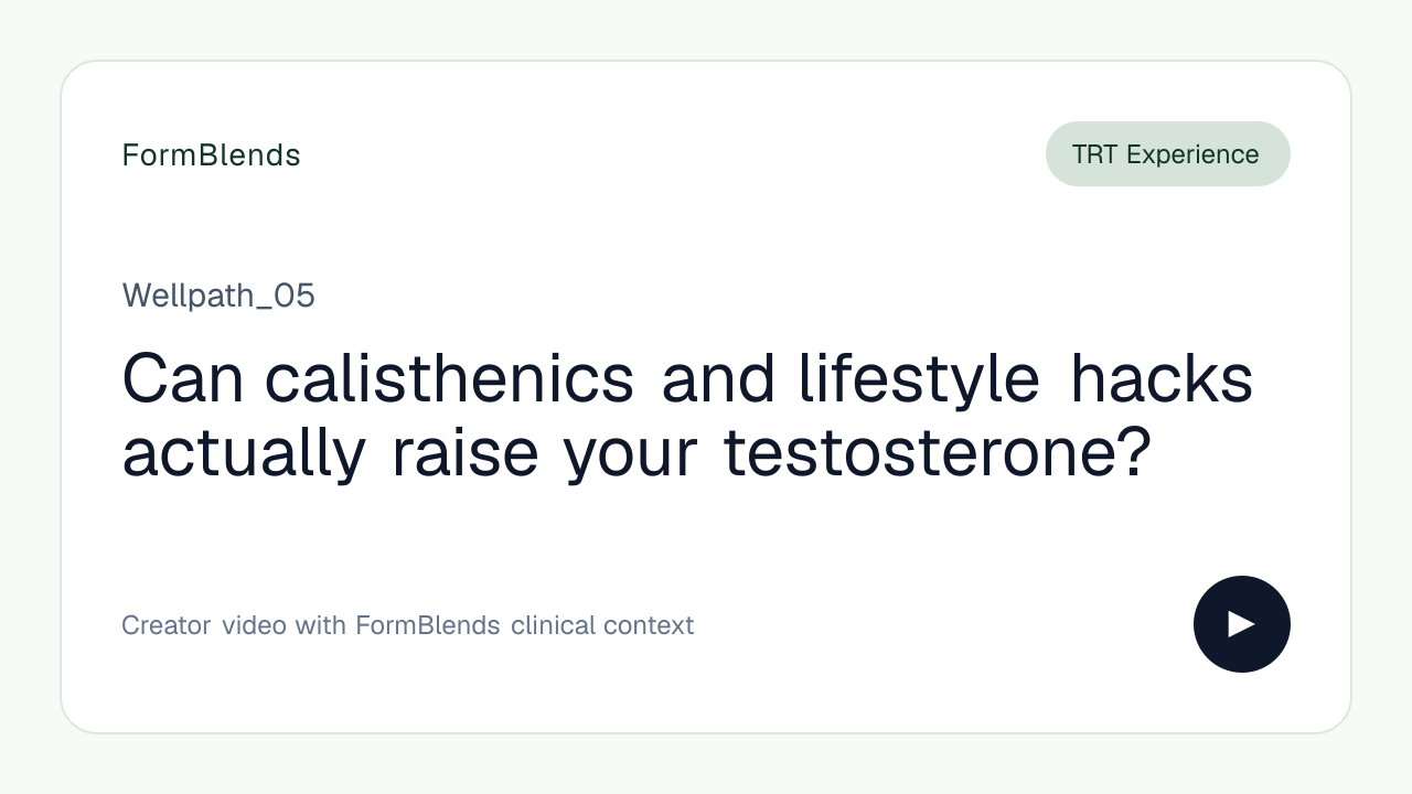 Can calisthenics and lifestyle hacks actually raise your testosterone?
