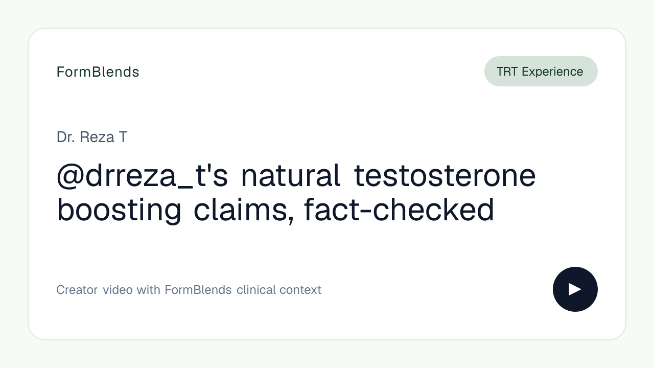 @drreza_t's natural testosterone boosting claims, fact-checked