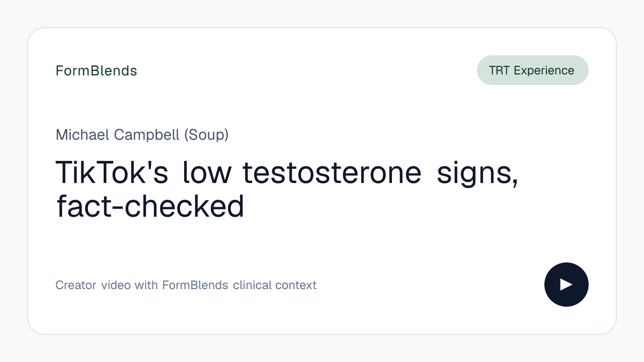 TikTok's low testosterone signs, fact-checked