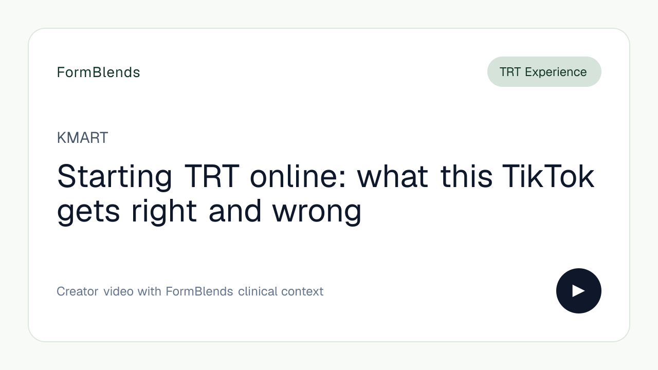 Starting TRT online: what this TikTok gets right and wrong