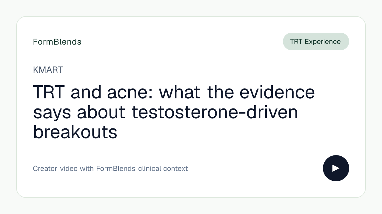 TRT and acne: what the evidence says about testosterone-driven breakouts