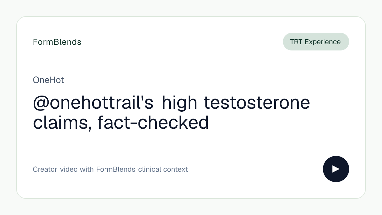 @onehottrail's high testosterone claims, fact-checked