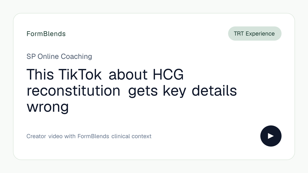 This TikTok about HCG reconstitution gets key details wrong