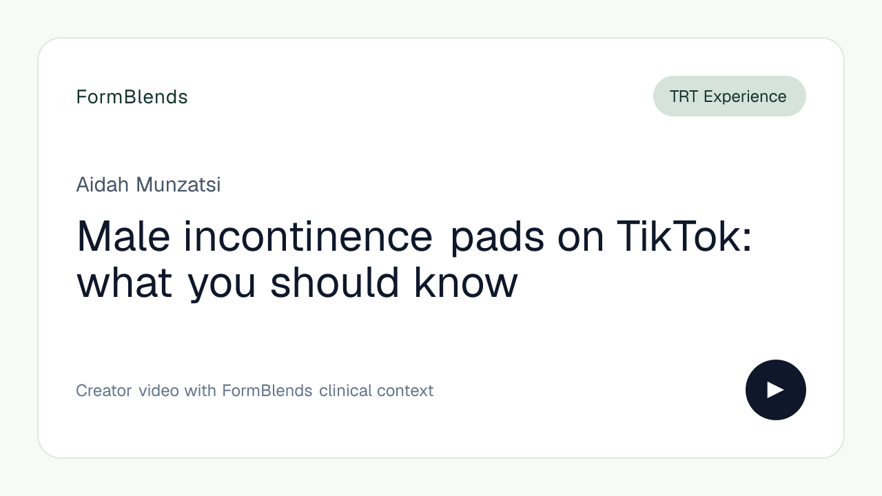 Male incontinence pads on TikTok: what you should know