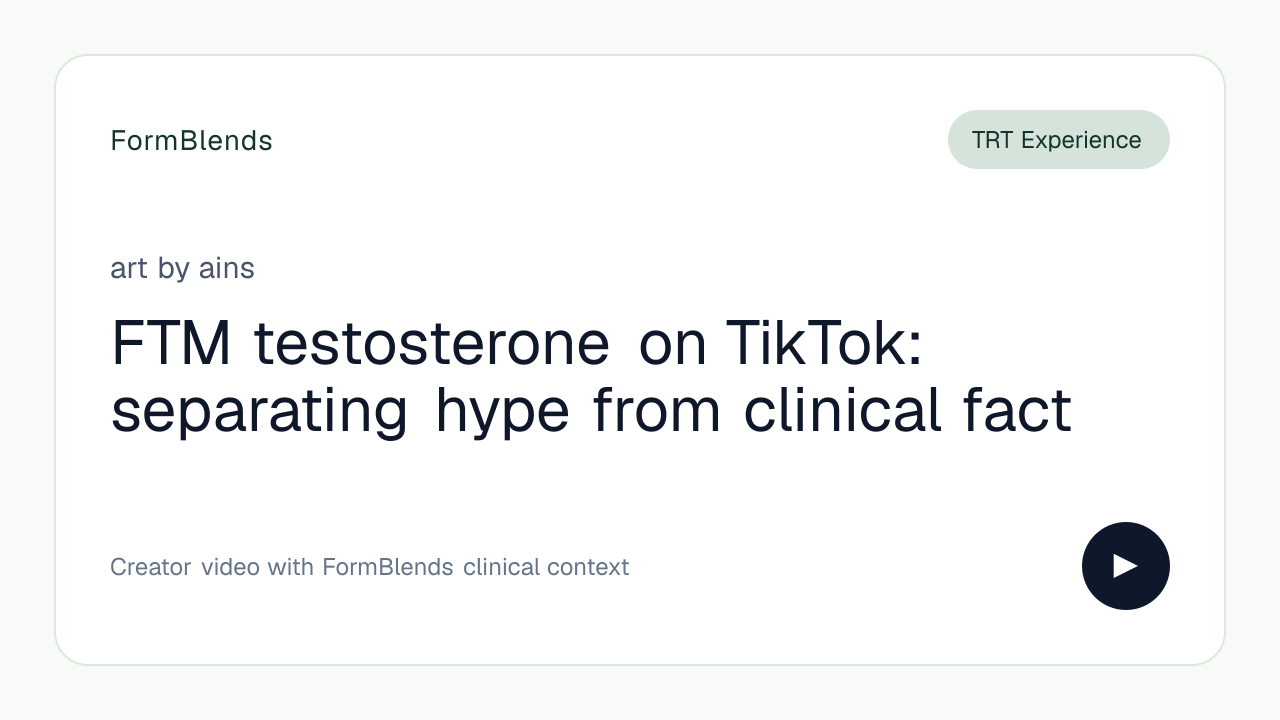 FTM testosterone on TikTok: separating hype from clinical fact