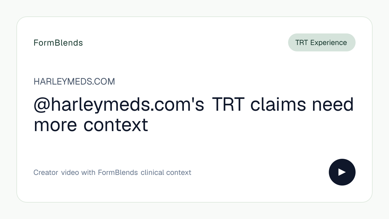 @harleymeds.com's TRT claims need more context