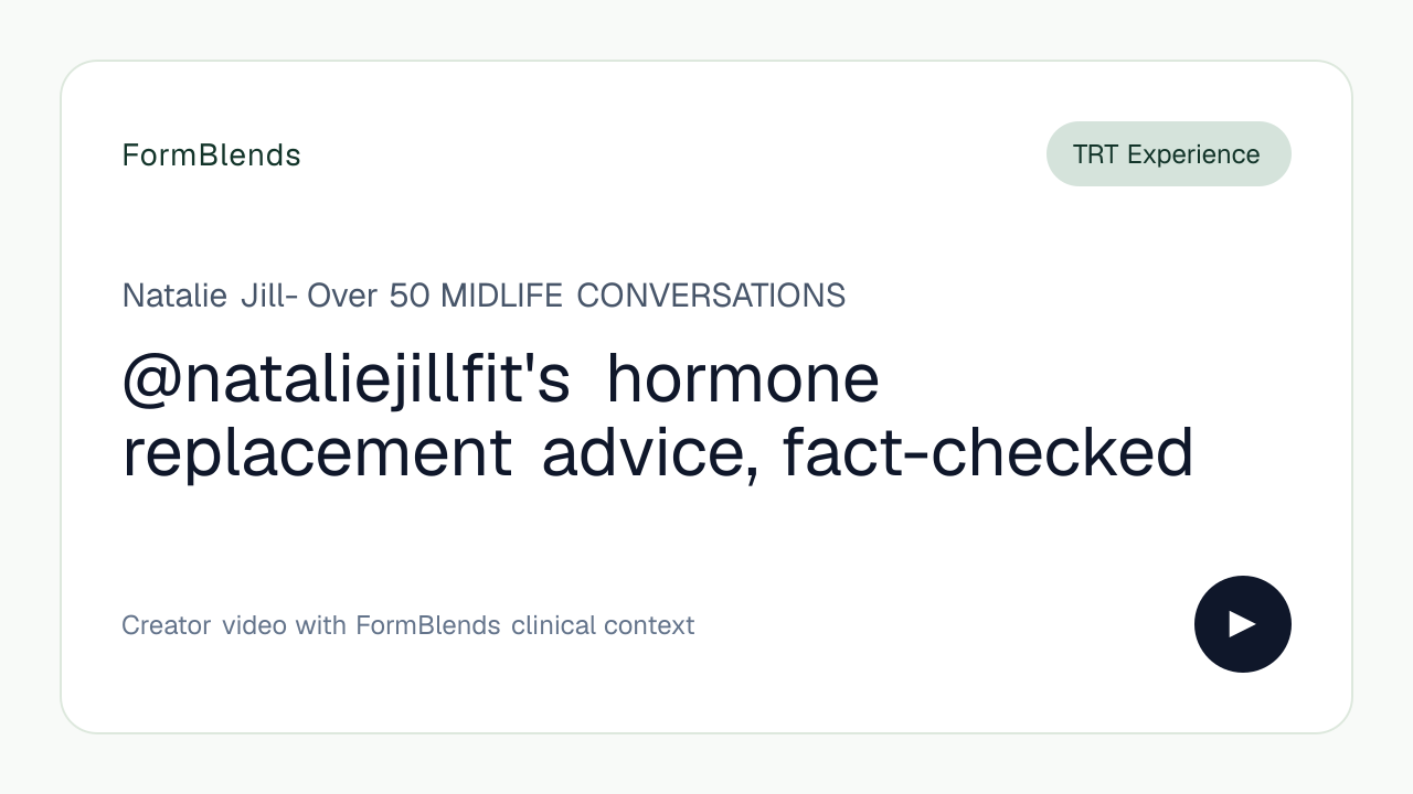 @nataliejillfit's hormone replacement advice, fact-checked
