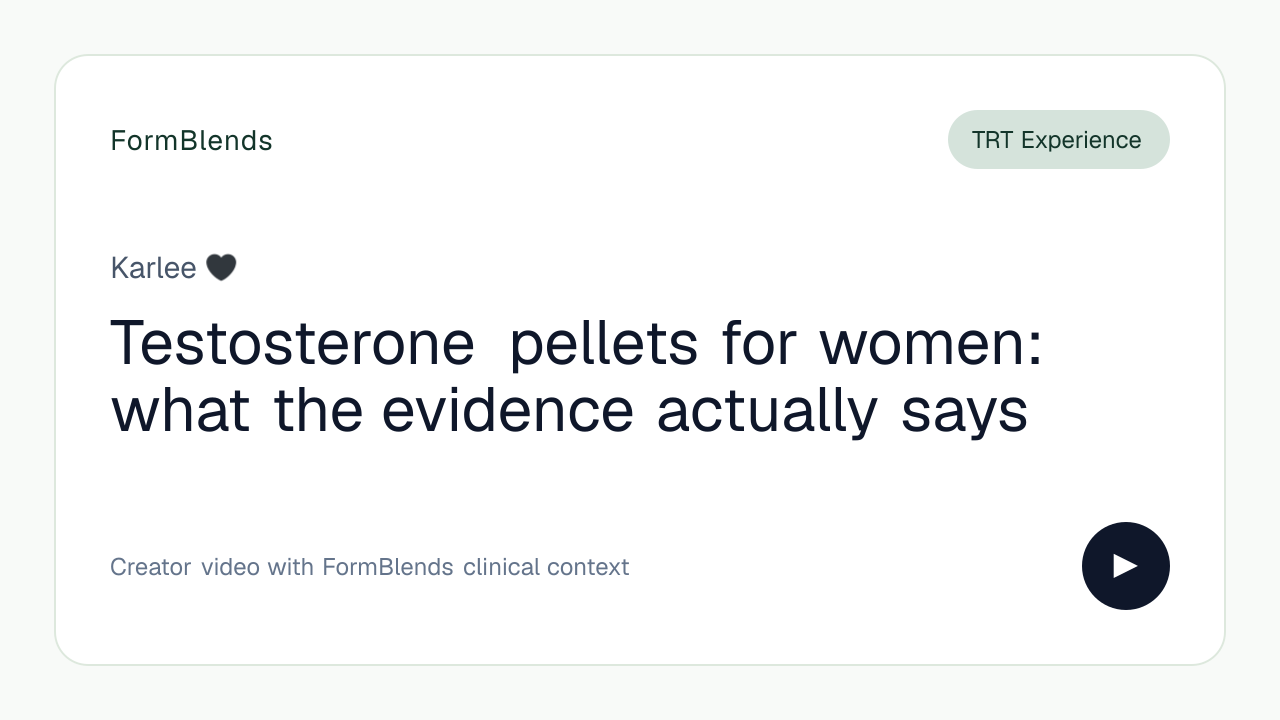 Testosterone pellets for women: what the evidence actually says
