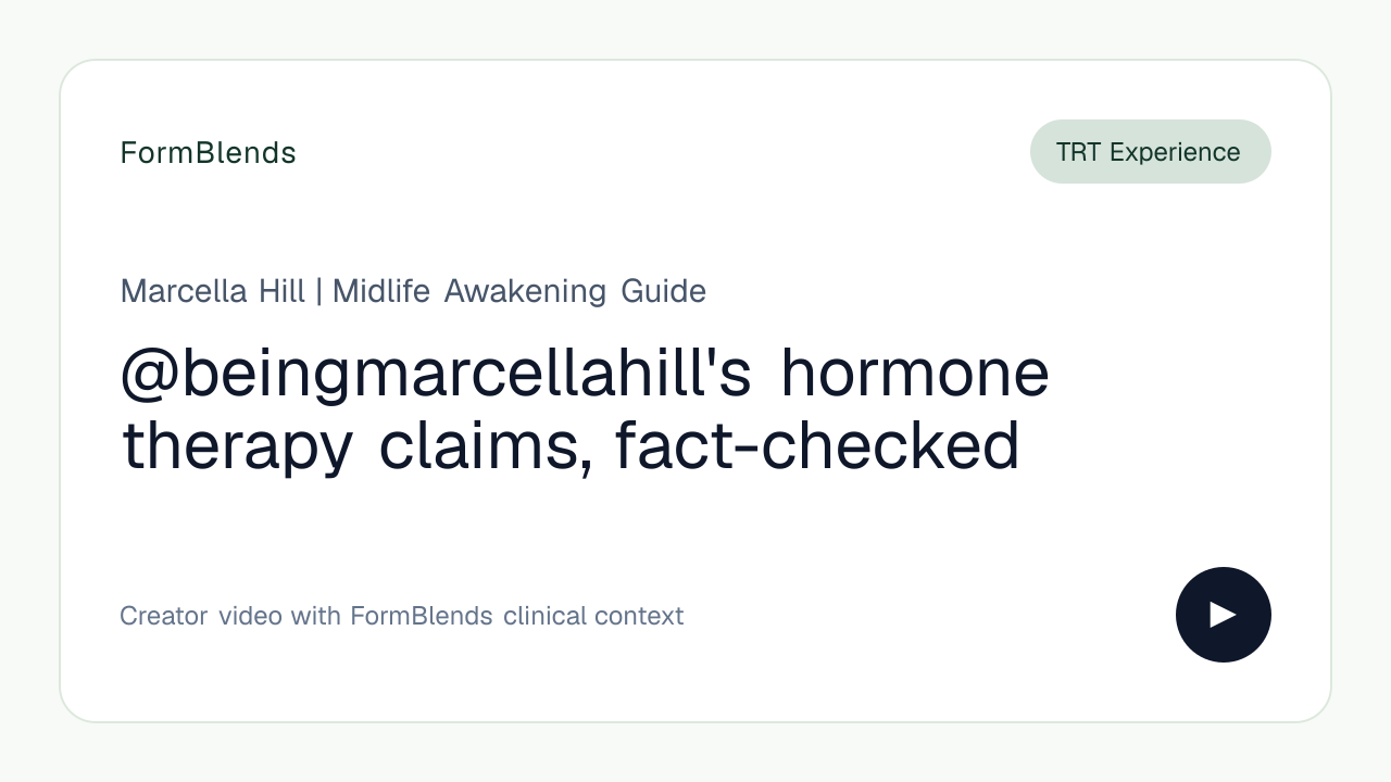 @beingmarcellahill's hormone therapy claims, fact-checked