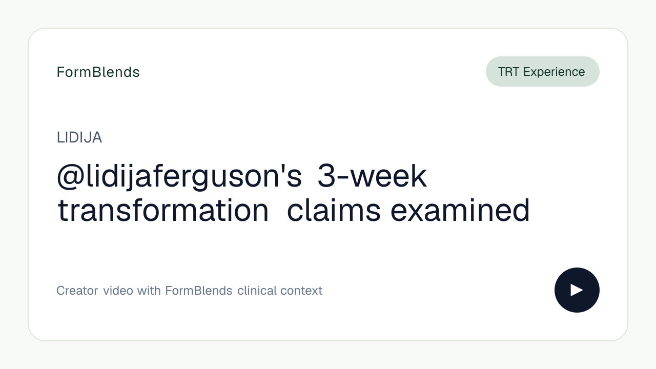 @lidijaferguson's 3-week transformation claims examined