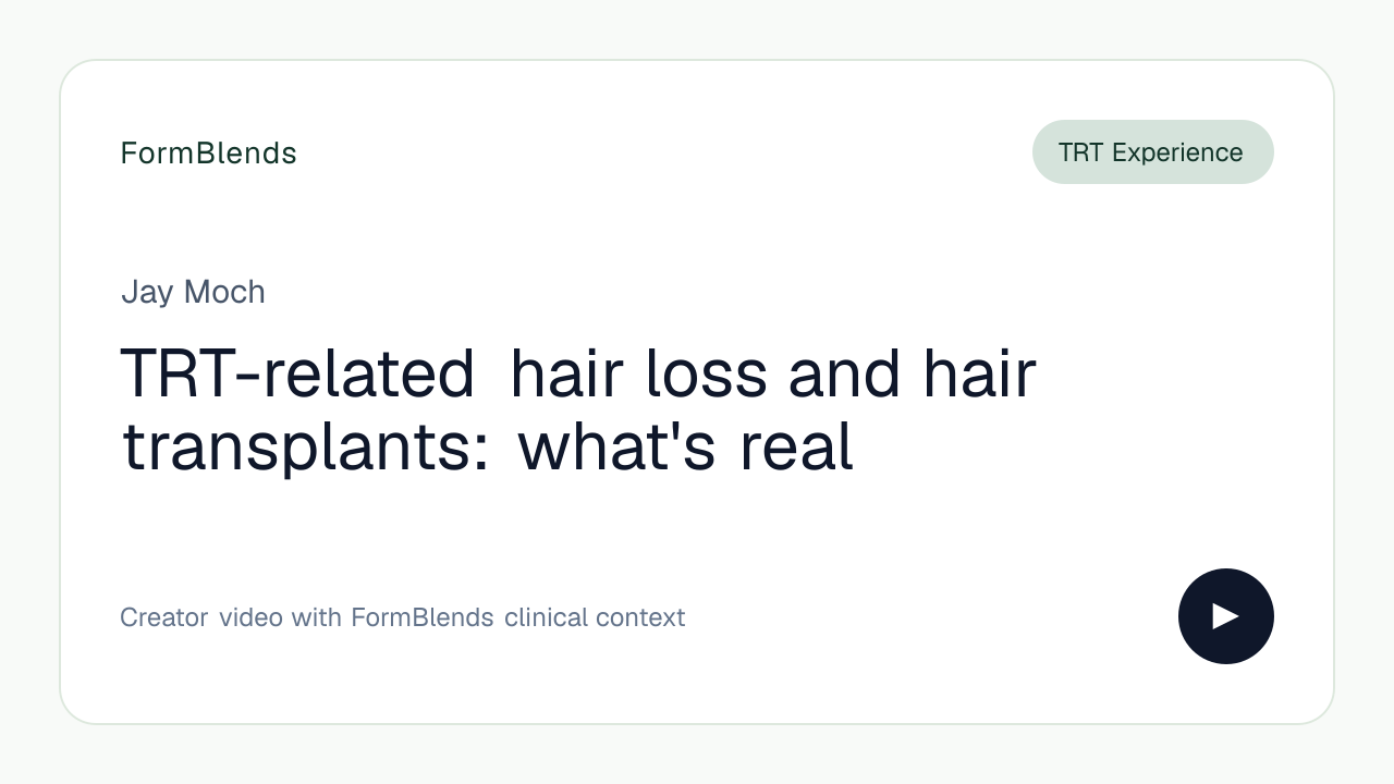 TRT-related hair loss and hair transplants: what's real
