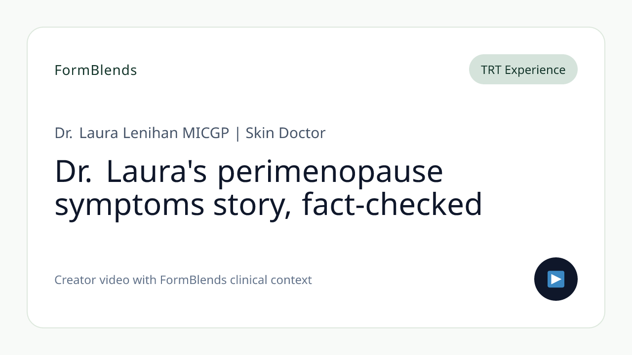 Dr. Laura's perimenopause symptoms story, fact-checked