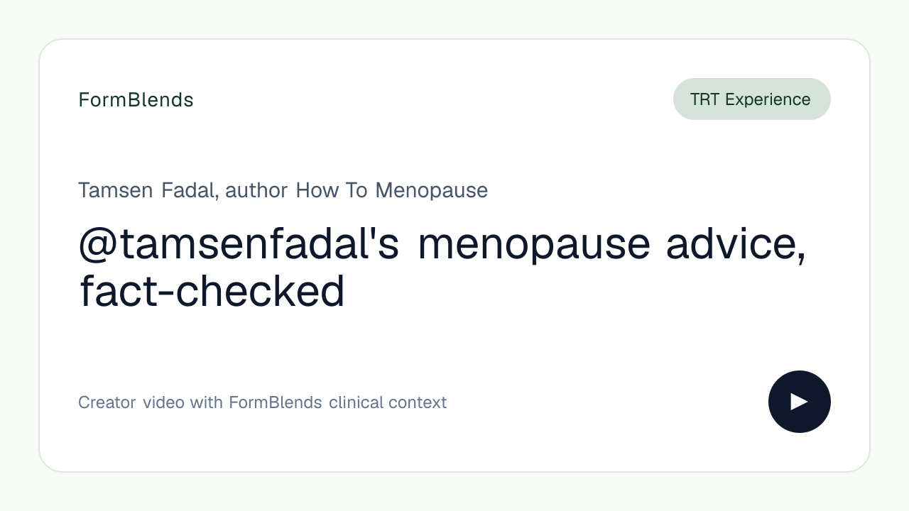 @tamsenfadal's menopause advice, fact-checked