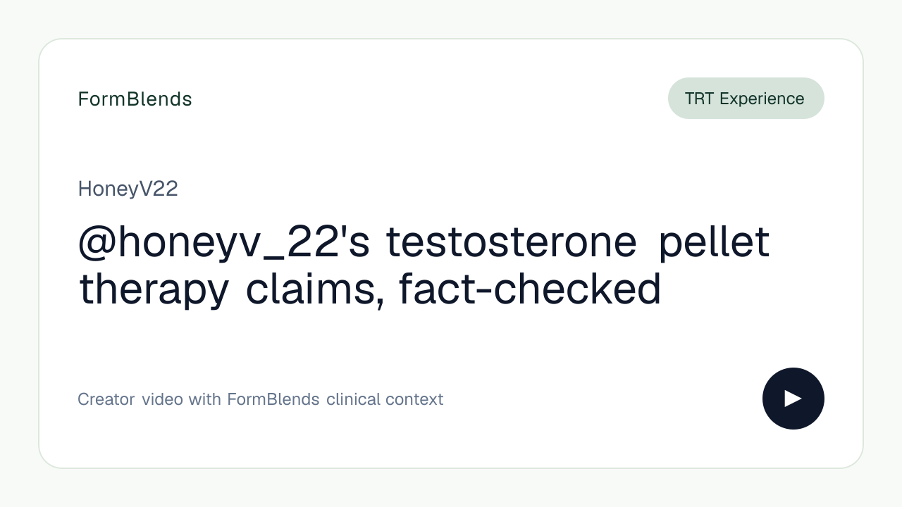 @honeyv_22's testosterone pellet therapy claims, fact-checked