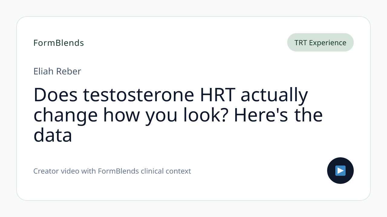 Does testosterone HRT actually change how you look? Here's the data