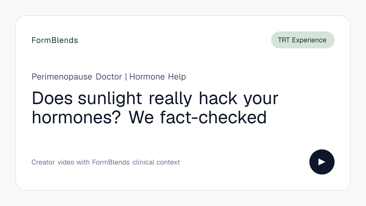 Does sunlight really hack your hormones? We fact-checked