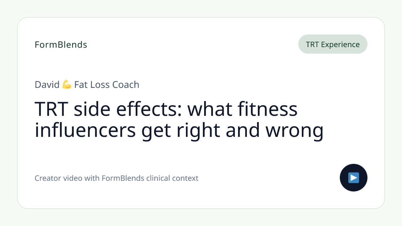 TRT side effects: what fitness influencers get right and wrong