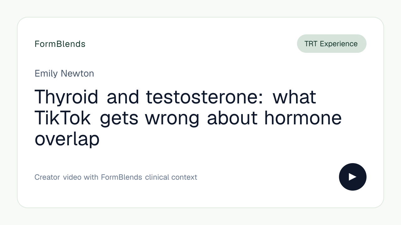 Thyroid and testosterone: what TikTok gets wrong about hormone overlap