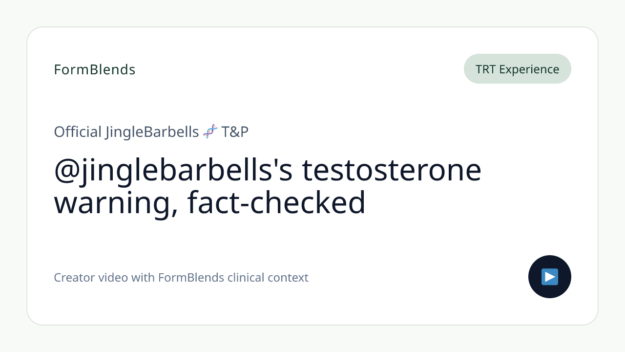 @jinglebarbells's testosterone warning, fact-checked