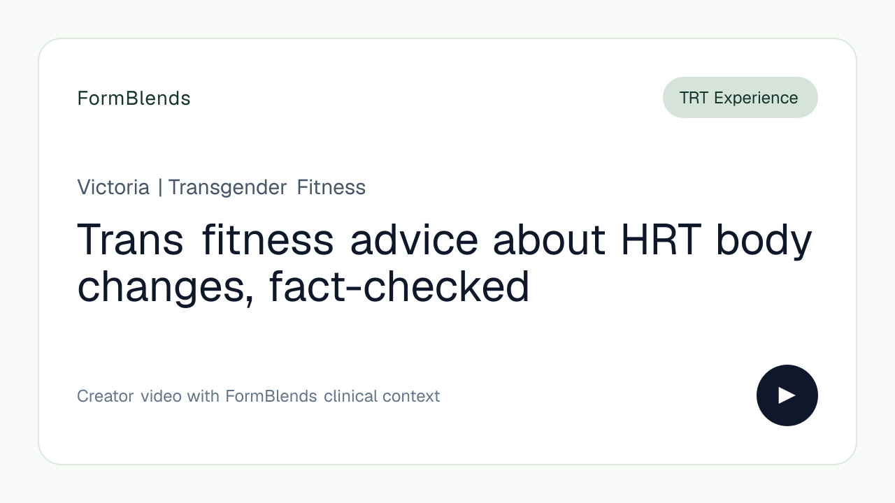 Trans fitness advice about HRT body changes, fact-checked