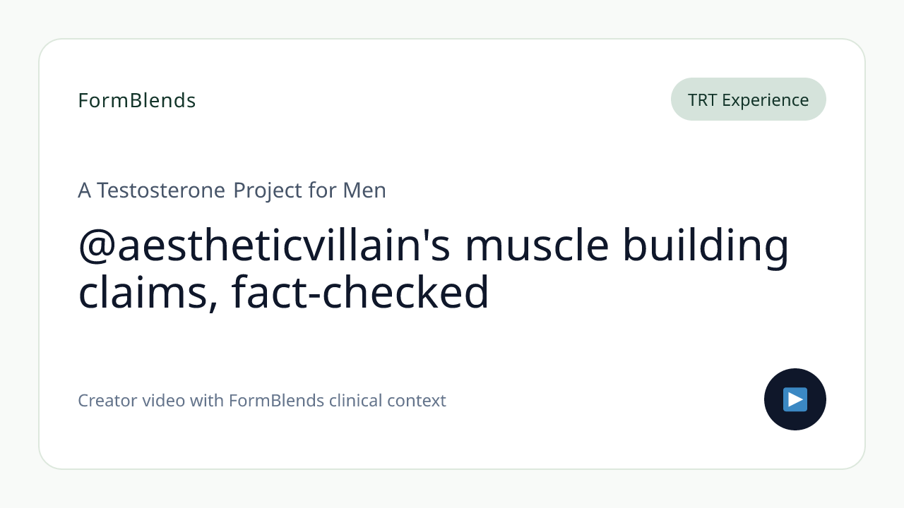 @aestheticvillain's muscle building claims, fact-checked