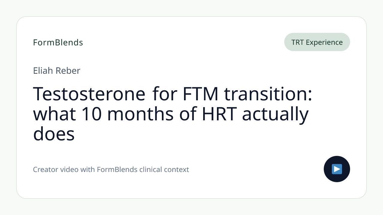 Testosterone for FTM transition: what 10 months of HRT actually does